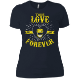 T-Shirts Midnight Navy / X-Small True Love Forever Yellow Women's Premium T-Shirt