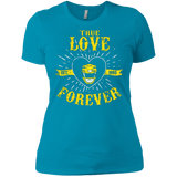 T-Shirts Turquoise / X-Small True Love Forever Yellow Women's Premium T-Shirt