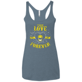 T-Shirts Indigo / X-Small True Love Forever Yellow Women's Triblend Racerback Tank