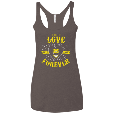 T-Shirts Macchiato / X-Small True Love Forever Yellow Women's Triblend Racerback Tank