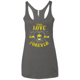 T-Shirts Premium Heather / X-Small True Love Forever Yellow Women's Triblend Racerback Tank
