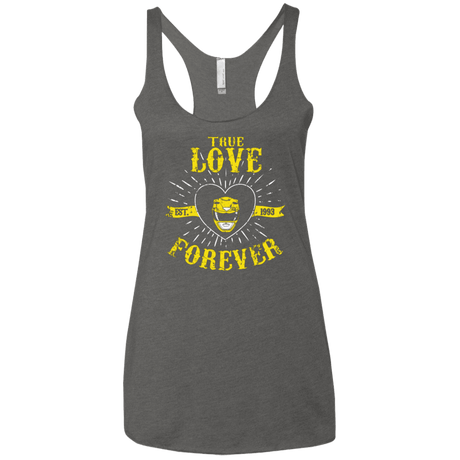 T-Shirts Premium Heather / X-Small True Love Forever Yellow Women's Triblend Racerback Tank