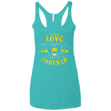 T-Shirts Tahiti Blue / X-Small True Love Forever Yellow Women's Triblend Racerback Tank