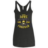 T-Shirts Vintage Black / X-Small True Love Forever Yellow Women's Triblend Racerback Tank