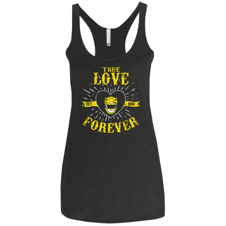 T-Shirts Vintage Black / X-Small True Love Forever Yellow Women's Triblend Racerback Tank
