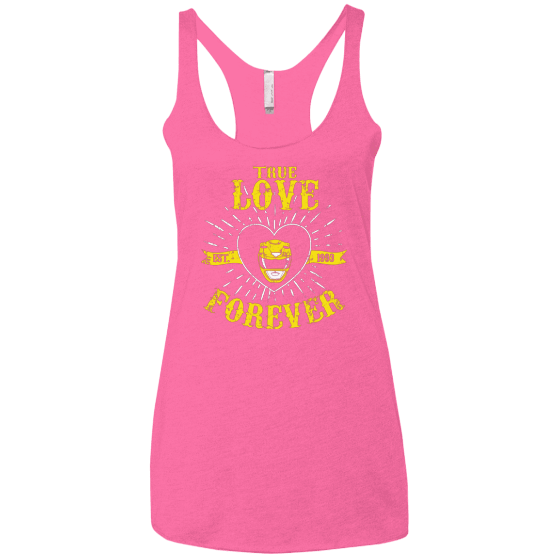 T-Shirts Vintage Pink / X-Small True Love Forever Yellow Women's Triblend Racerback Tank