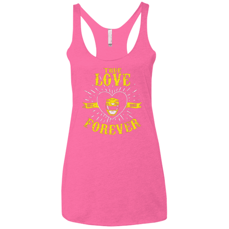 T-Shirts Vintage Pink / X-Small True Love Forever Yellow Women's Triblend Racerback Tank