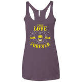 T-Shirts Vintage Purple / X-Small True Love Forever Yellow Women's Triblend Racerback Tank