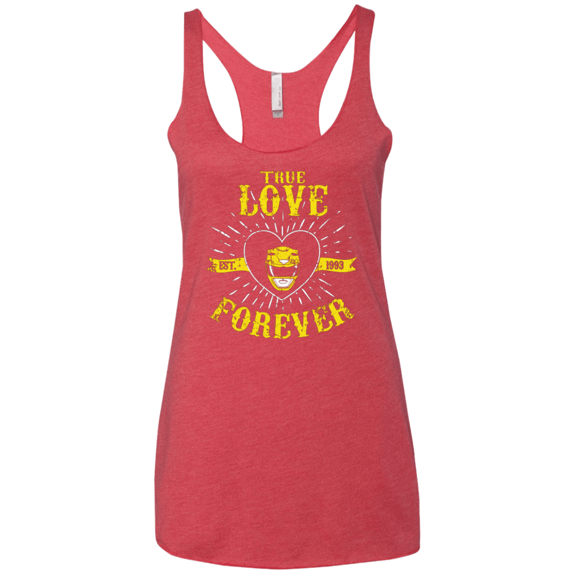 T-Shirts Vintage Red / X-Small True Love Forever Yellow Women's Triblend Racerback Tank