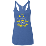 T-Shirts Vintage Royal / X-Small True Love Forever Yellow Women's Triblend Racerback Tank