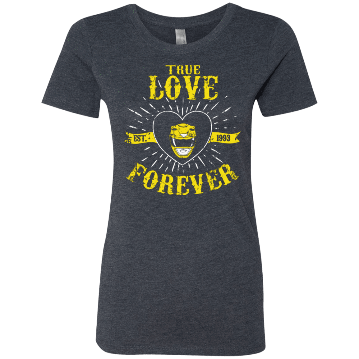 T-Shirts Vintage Navy / Small True Love Forever Yellow Women's Triblend T-Shirt