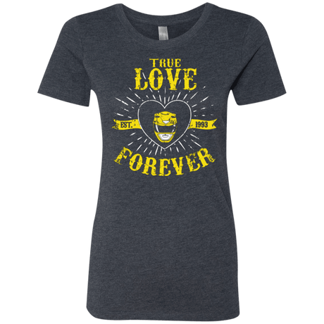T-Shirts Vintage Navy / Small True Love Forever Yellow Women's Triblend T-Shirt