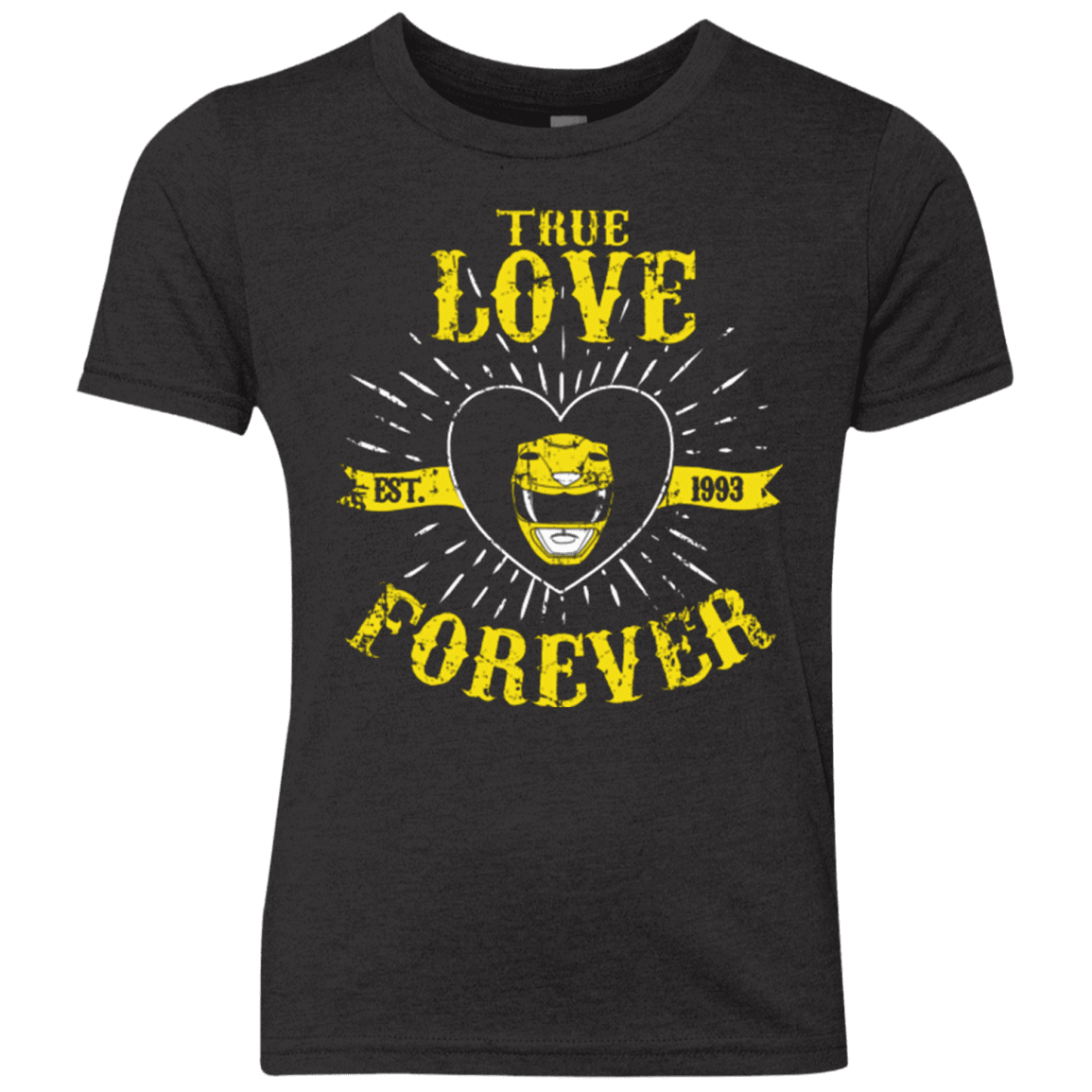 T-Shirts Vintage Black / YXS True Love Forever Yellow Youth Triblend T-Shirt