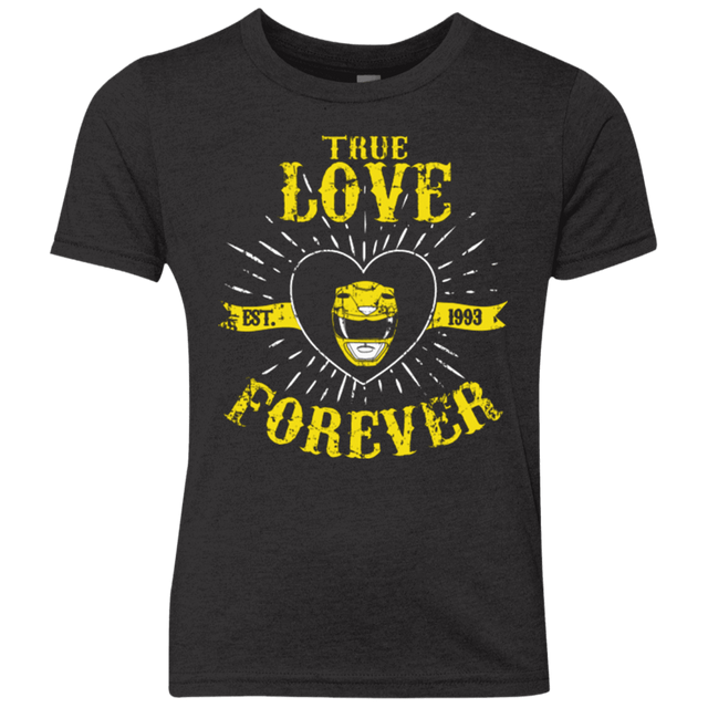 T-Shirts Vintage Black / YXS True Love Forever Yellow Youth Triblend T-Shirt