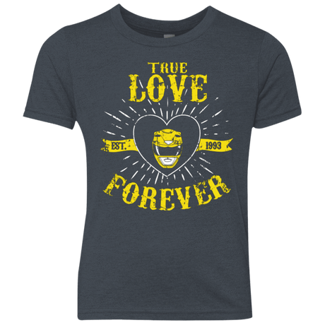 T-Shirts Vintage Navy / YXS True Love Forever Yellow Youth Triblend T-Shirt