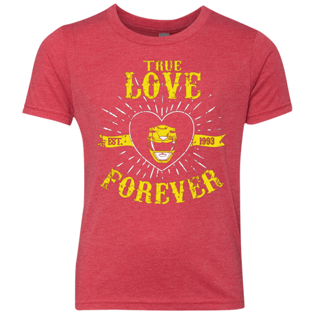 T-Shirts Vintage Red / YXS True Love Forever Yellow Youth Triblend T-Shirt