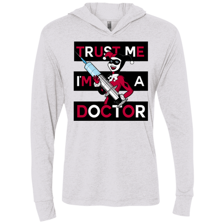 T-Shirts Heather White / X-Small Trust me! Triblend Long Sleeve Hoodie Tee