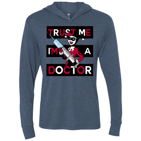 T-Shirts Indigo / X-Small Trust me! Triblend Long Sleeve Hoodie Tee