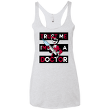 T-Shirts Heather White / X-Small Trust me! Women's Triblend Racerback Tank
