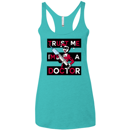 T-Shirts Tahiti Blue / X-Small Trust me! Women's Triblend Racerback Tank