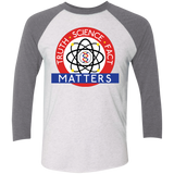 T-Shirts Heather White/Premium Heather / X-Small Truth Science Fact Men's Triblend 3/4 Sleeve