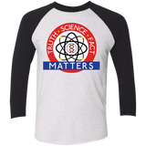 T-Shirts Heather White/Vintage Black / X-Small Truth Science Fact Men's Triblend 3/4 Sleeve