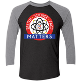 T-Shirts Vintage Black/Premium Heather / X-Small Truth Science Fact Men's Triblend 3/4 Sleeve