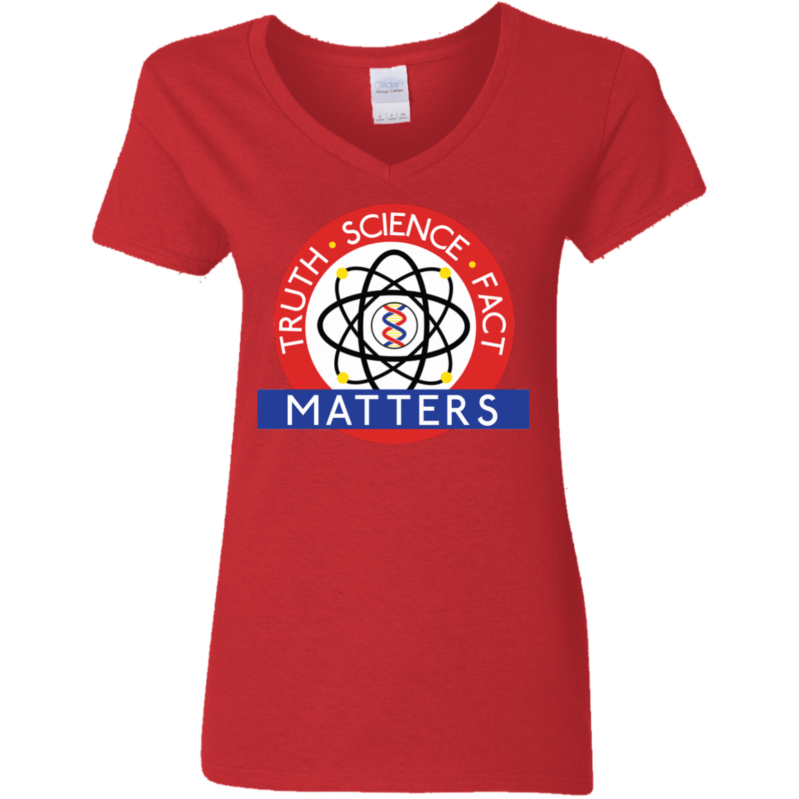 T-Shirts Red / S Truth Science Fact Women's V-Neck T-Shirt