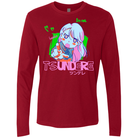T-Shirts Cardinal / Small Tsundere Men's Premium Long Sleeve