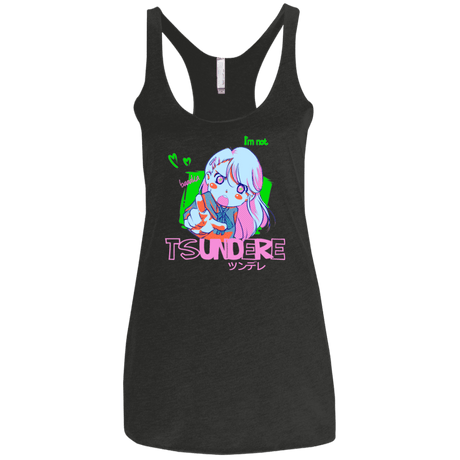 T-Shirts Vintage Black / X-Small Tsundere Women's Triblend Racerback Tank