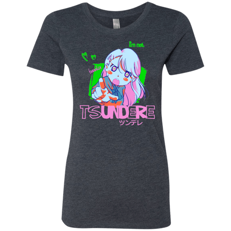 T-Shirts Vintage Navy / Small Tsundere Women's Triblend T-Shirt
