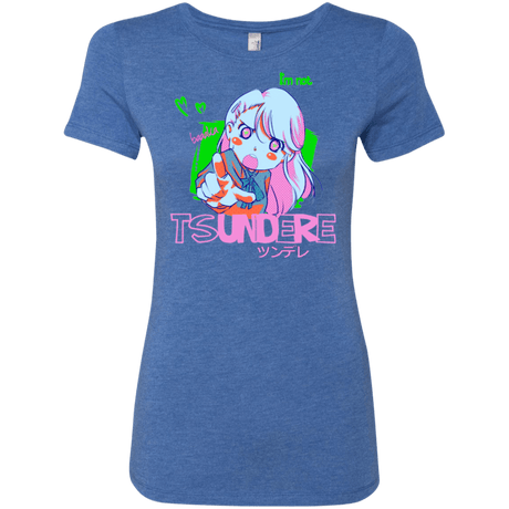 T-Shirts Vintage Royal / Small Tsundere Women's Triblend T-Shirt