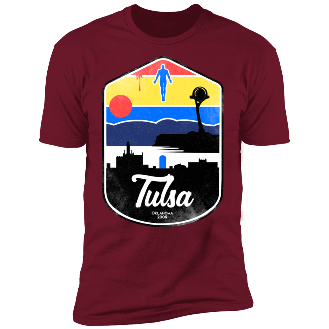 T-Shirts Cardinal / S Tulsa OK Men's Premium T-Shirt