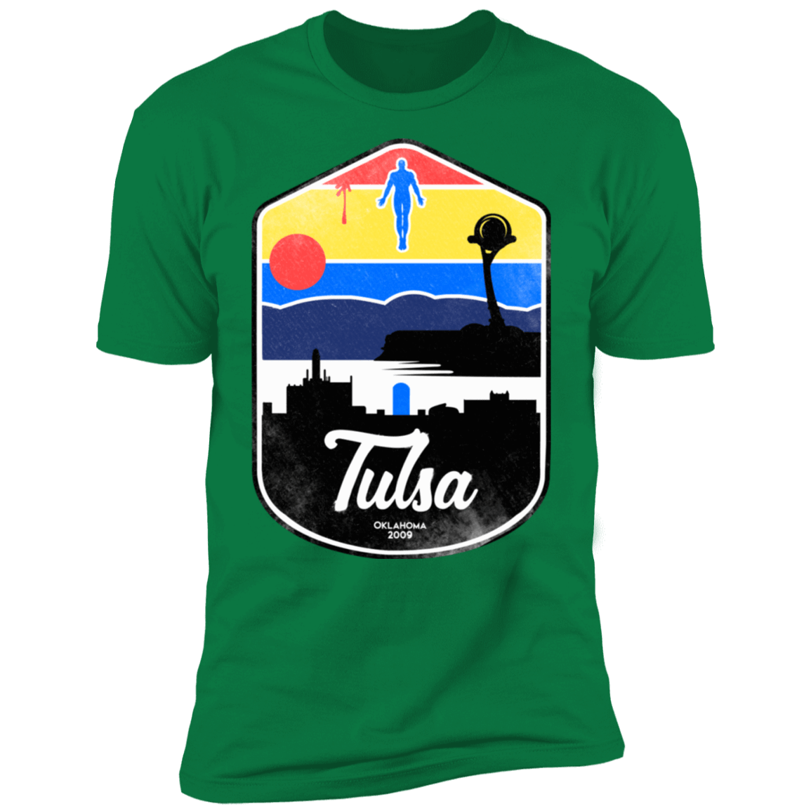 T-Shirts Kelly Green / S Tulsa OK Men's Premium T-Shirt