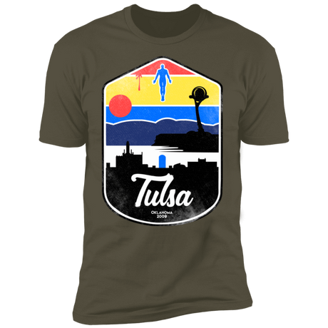 T-Shirts Military Green / S Tulsa OK Men's Premium T-Shirt