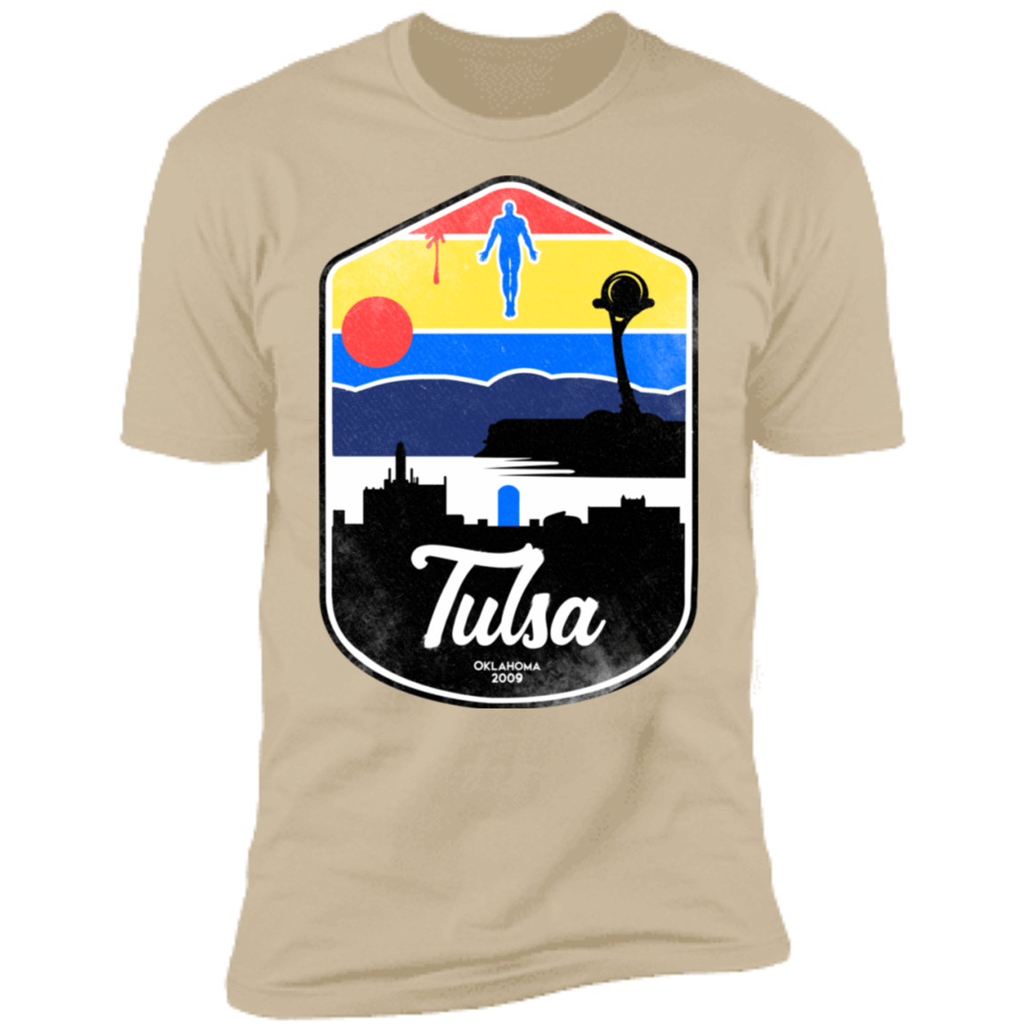 T-Shirts Sand / S Tulsa OK Men's Premium T-Shirt