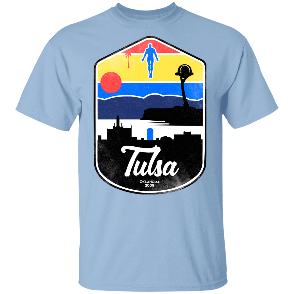 T-Shirts Light Blue / YXS Tulsa OK Youth T-Shirt