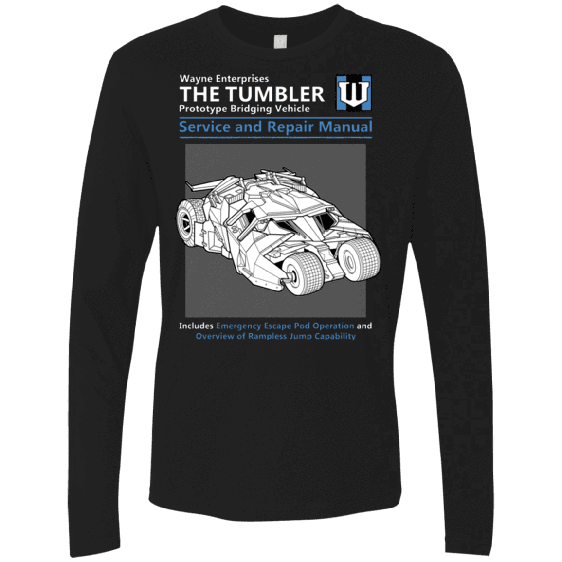 T-Shirts Black / Small TUMBLER SERVICE AND REPAIR MANUAL Men's Premium Long Sleeve