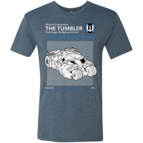 T-Shirts Indigo / Small TUMBLER SERVICE AND REPAIR MANUAL Men's Triblend T-Shirt