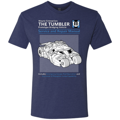 T-Shirts Vintage Navy / Small TUMBLER SERVICE AND REPAIR MANUAL Men's Triblend T-Shirt
