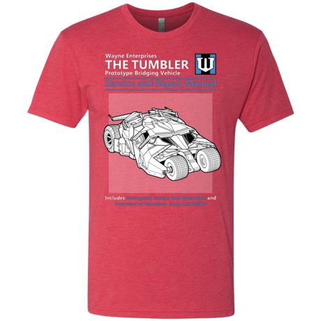 T-Shirts Vintage Red / Small TUMBLER SERVICE AND REPAIR MANUAL Men's Triblend T-Shirt