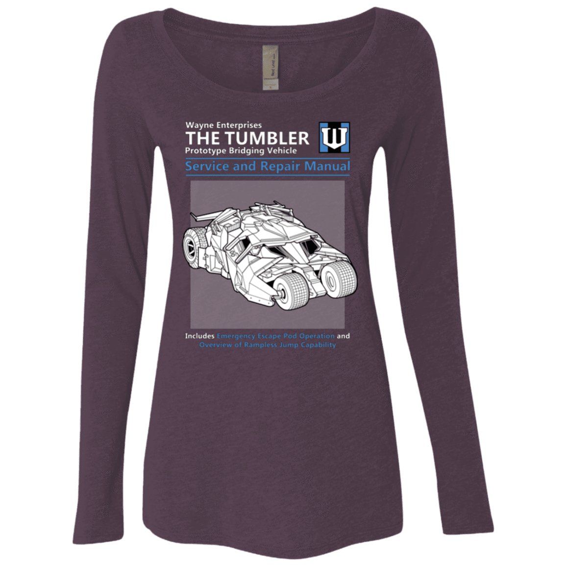 T-Shirts Vintage Purple / Small TUMBLER SERVICE AND REPAIR MANUAL Women's Triblend Long Sleeve Shirt