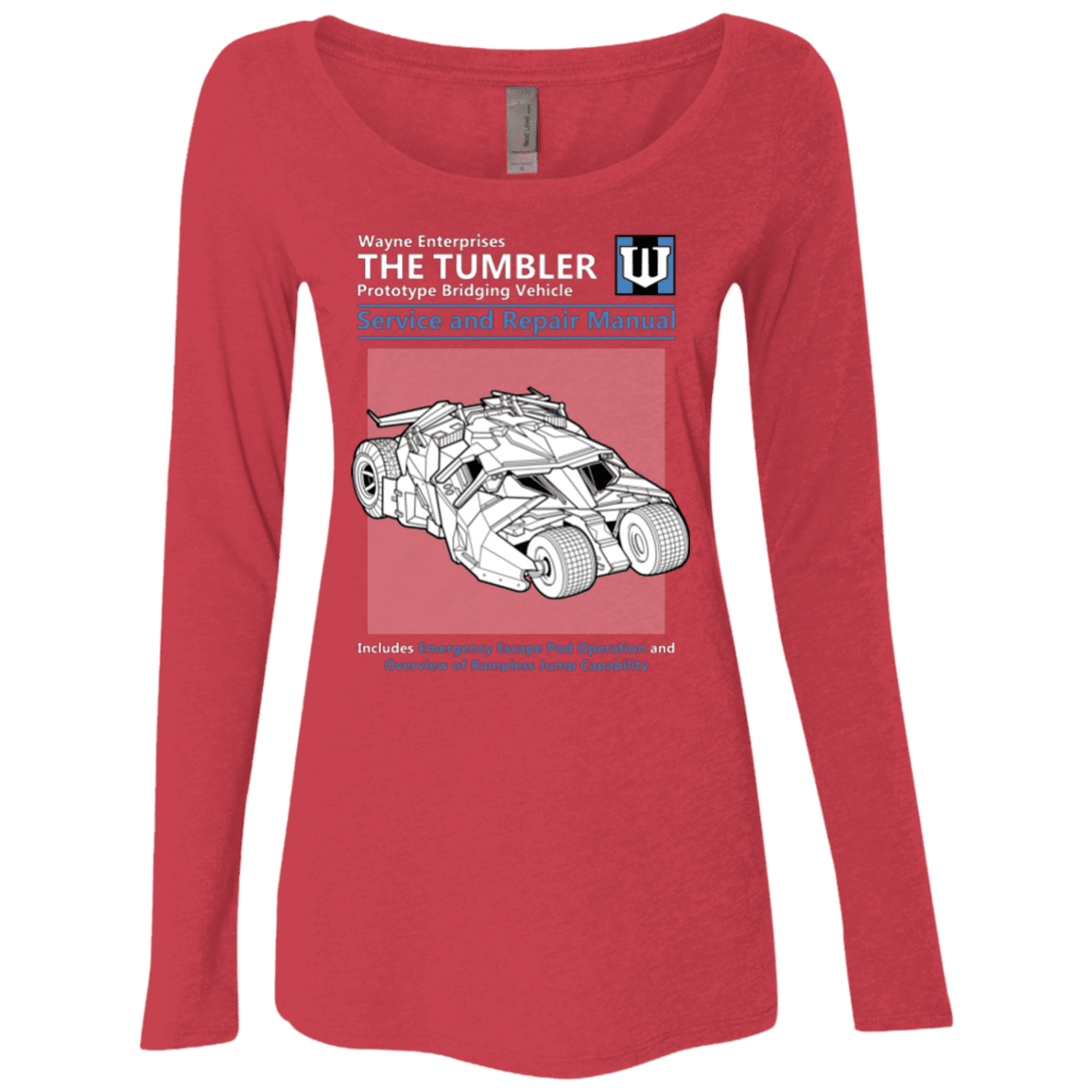 T-Shirts Vintage Red / Small TUMBLER SERVICE AND REPAIR MANUAL Women's Triblend Long Sleeve Shirt