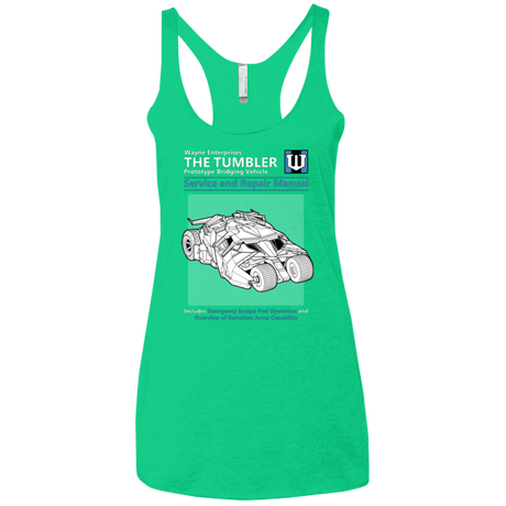 T-Shirts Envy / X-Small TUMBLER SERVICE AND REPAIR MANUAL Women's Triblend Racerback Tank