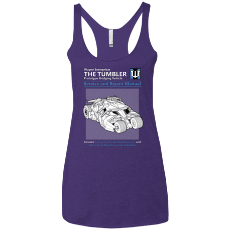 T-Shirts Purple / X-Small TUMBLER SERVICE AND REPAIR MANUAL Women's Triblend Racerback Tank