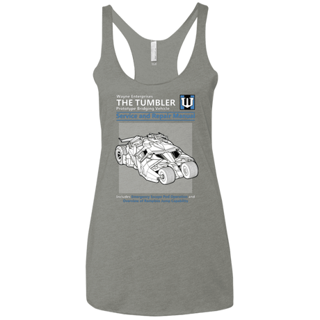 T-Shirts Venetian Grey / X-Small TUMBLER SERVICE AND REPAIR MANUAL Women's Triblend Racerback Tank