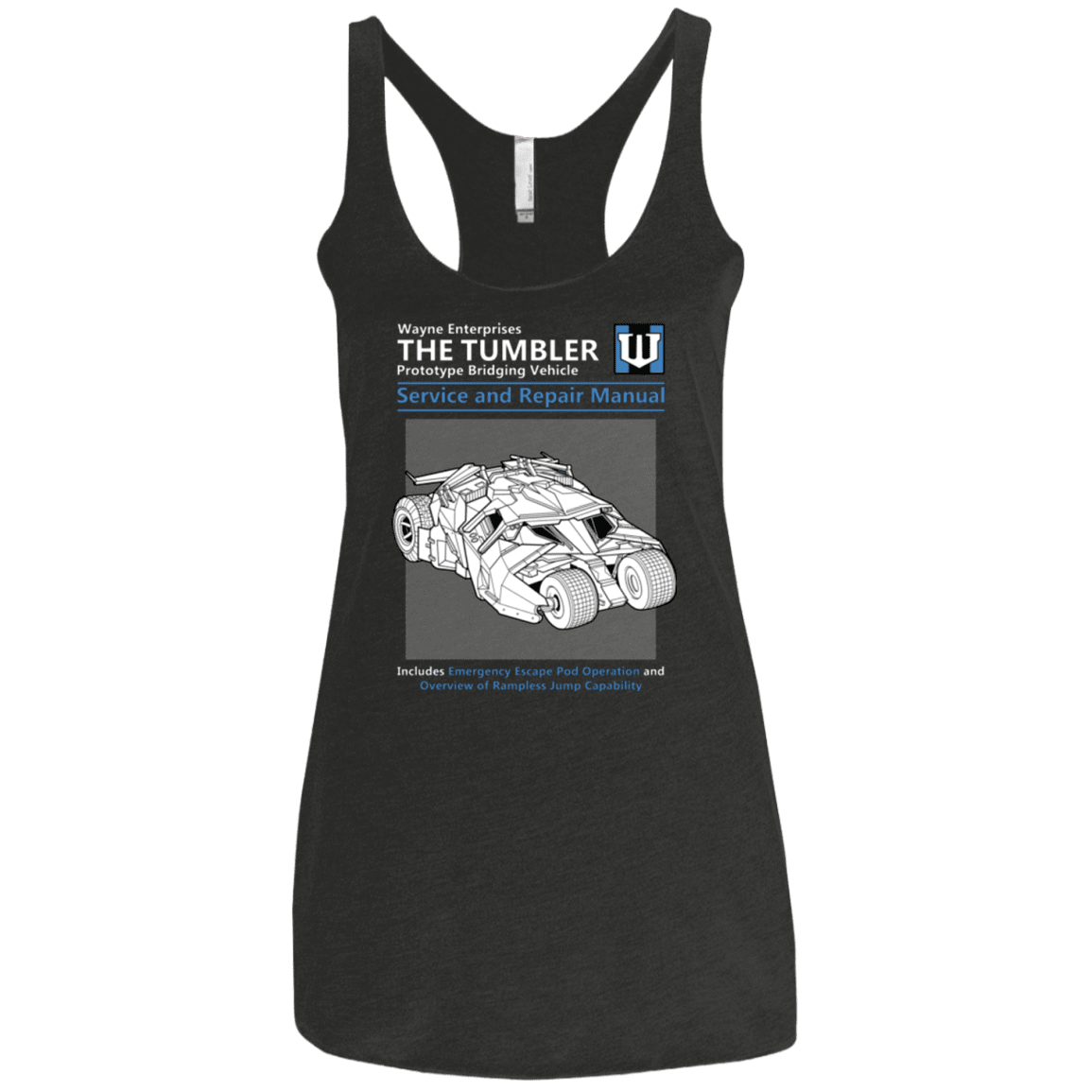 T-Shirts Vintage Black / X-Small TUMBLER SERVICE AND REPAIR MANUAL Women's Triblend Racerback Tank