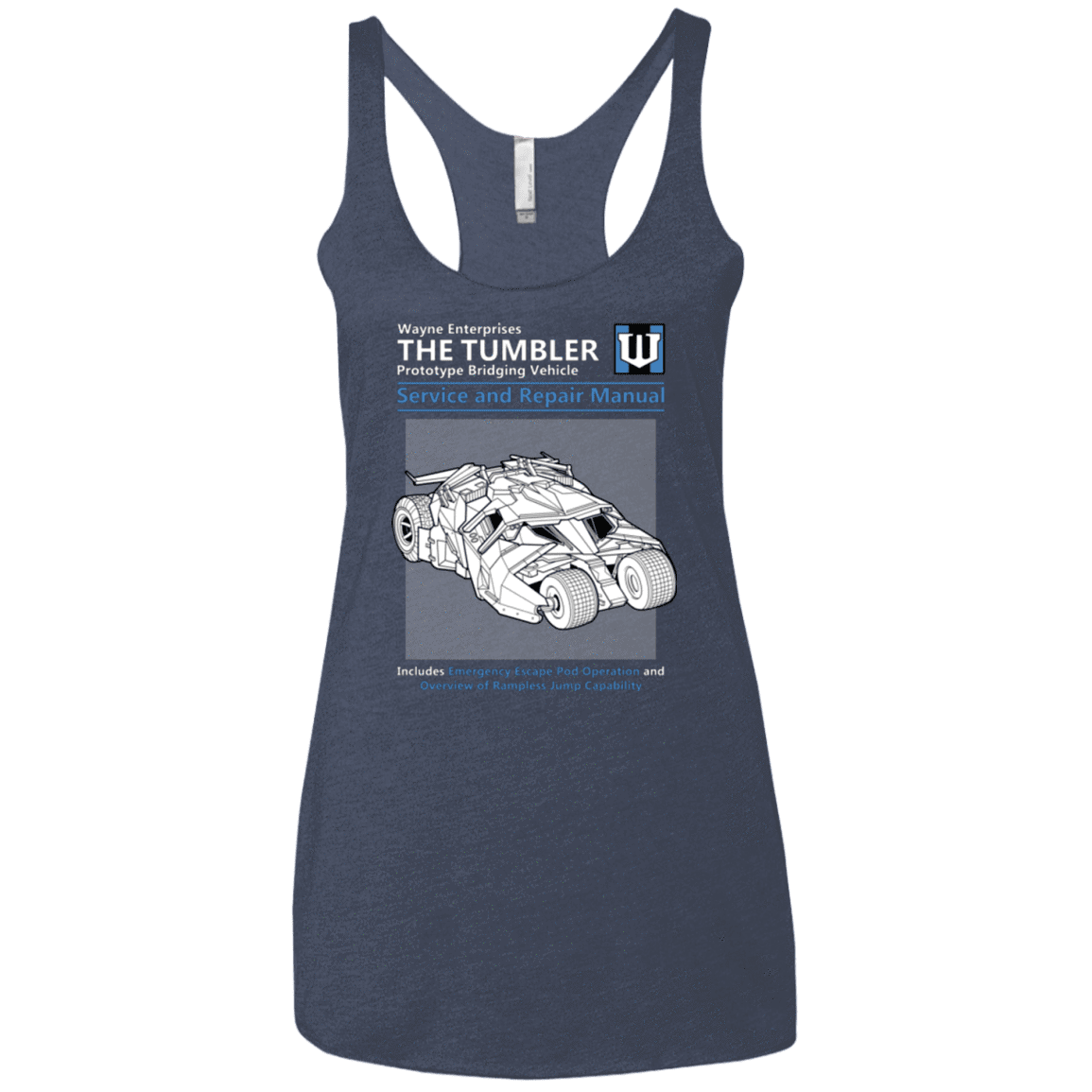 T-Shirts Vintage Navy / X-Small TUMBLER SERVICE AND REPAIR MANUAL Women's Triblend Racerback Tank