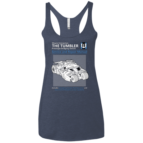 T-Shirts Vintage Navy / X-Small TUMBLER SERVICE AND REPAIR MANUAL Women's Triblend Racerback Tank