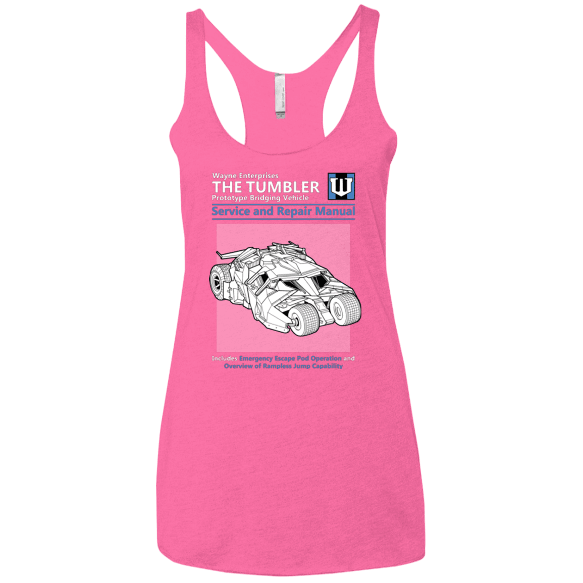 T-Shirts Vintage Pink / X-Small TUMBLER SERVICE AND REPAIR MANUAL Women's Triblend Racerback Tank